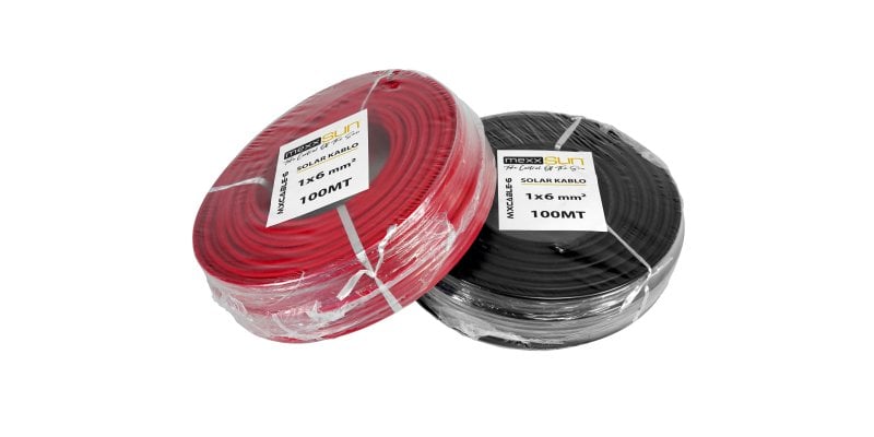 Solar kablo 6mm kırmızı (100m)